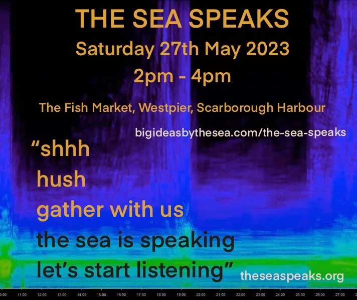 The sea speaks panel discussion takes place 2pm - 4pm Saturday 27th May 2023 Scarborough Harbour